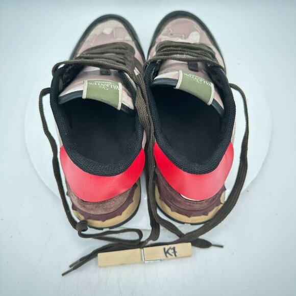 Valentino Garavani Rockrunner Men EU 43 US 10 Camouflage Leather Suede Shoe - Picture 9 of 13